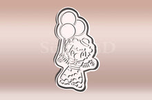 Kép betöltése a galériamegjelenítőbe: Bohóc Lufikkal - Farsangi Sütikiszúró - Süthet3d