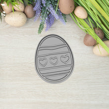 Încărcați o imagine în vizualizatorul galeriei: Csíkos Szívecskés Tojás Sütikiszúró - Húsvéti - Süthet3d