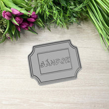 Încărcați o imagine în vizualizatorul galeriei: Egyedi Neves Jegy Formájú Sütikiszúró - Süthet3d