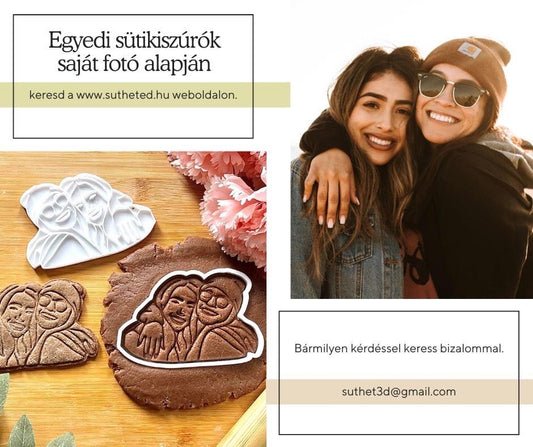Egyedi Sütikiszúró Saját Fénykép Alapján 2 Emberről - Süthet3d