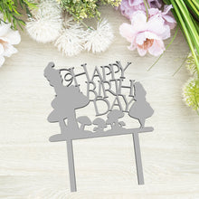 Kép betöltése a galériamegjelenítőbe: Happy Birthday Csodaország Tortabeszúró / Cupcake Díszítő - Süthet3d