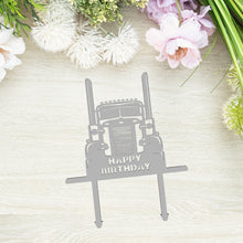 Kép betöltése a galériamegjelenítőbe: Happy Bithday kamion Tortabeszúró / Cupcake Díszítő - Süthet3d