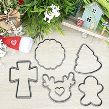 Încărcați o imagine în vizualizatorul galeriei: Karácsonyi Linzer Kiszúró Szett Változatos Körvonallal #2 - Süthet3d