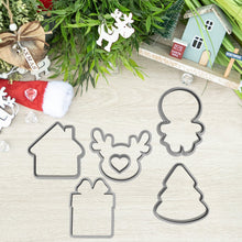 Încărcați o imagine în vizualizatorul galeriei: Karácsonyi Linzer Kiszúró Szett Változatos Körvonallal - Süthet3d