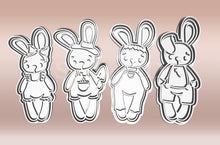 Încărcați o imagine în vizualizatorul galeriei: Nyuszi szett 4db - os Húsvéti Sütikiszúró - Süthet3d