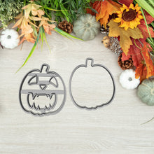 Kép betöltése a galériamegjelenítőbe: Tök Linzer Sütikiszúró Szett #8 - Halloween - Süthet3d