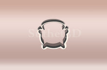 Kép betöltése a galériamegjelenítőbe: Boszorkány Üst Halloween Linzer Körvonal Kiszúró - Süthet3d