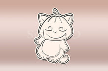 Kép betöltése a galériamegjelenítőbe: Cica Tökkel a Fején Sütikiszúró - Halloween - Süthet3d