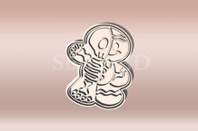 Kép betöltése a galériamegjelenítőbe: Csontváz Mézi Sütikiszúró - Halloween - Süthet3d