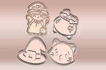 Încărcați o imagine în vizualizatorul galeriei: Halloween Boszorkány Sütikiszúró Szett 4db - Halloween - Süthet3d