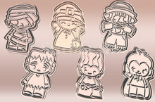 Încărcați o imagine în vizualizatorul galeriei: Halloweeni Karakterek Sütikiszúró Szett 6db - Halloween - Süthet3d