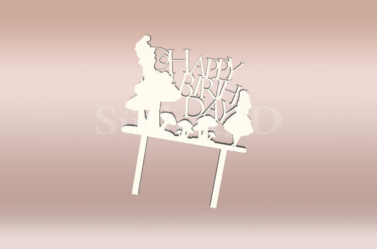 Happy Birthday Csodaország Tortabeszúró / Cupcake Díszítő - Süthet3d