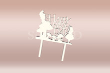 Kép betöltése a galériamegjelenítőbe: Happy Birthday Csodaország Tortabeszúró / Cupcake Díszítő - Süthet3d