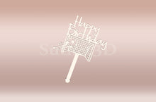 Kép betöltése a galériamegjelenítőbe: Happy Birthday focis Tortabeszúró / Cupcake Díszítő - Süthet3d