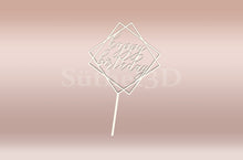 Încărcați o imagine în vizualizatorul galeriei: Happy Birthday4 Tortabeszúró / Cupcake Díszítő - Süthet3d