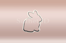 Kép betöltése a galériamegjelenítőbe: Húsvéti nyuszi #2 Linzer Körvonal Kiszúró - Süthet3d