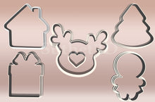 Încărcați o imagine în vizualizatorul galeriei: Karácsonyi Linzer Kiszúró Szett Változatos Körvonallal - Süthet3d