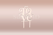Kép betöltése a galériamegjelenítőbe: Love felirat #2 Tortabeszúró / Cupcake Díszítő - Süthet3d
