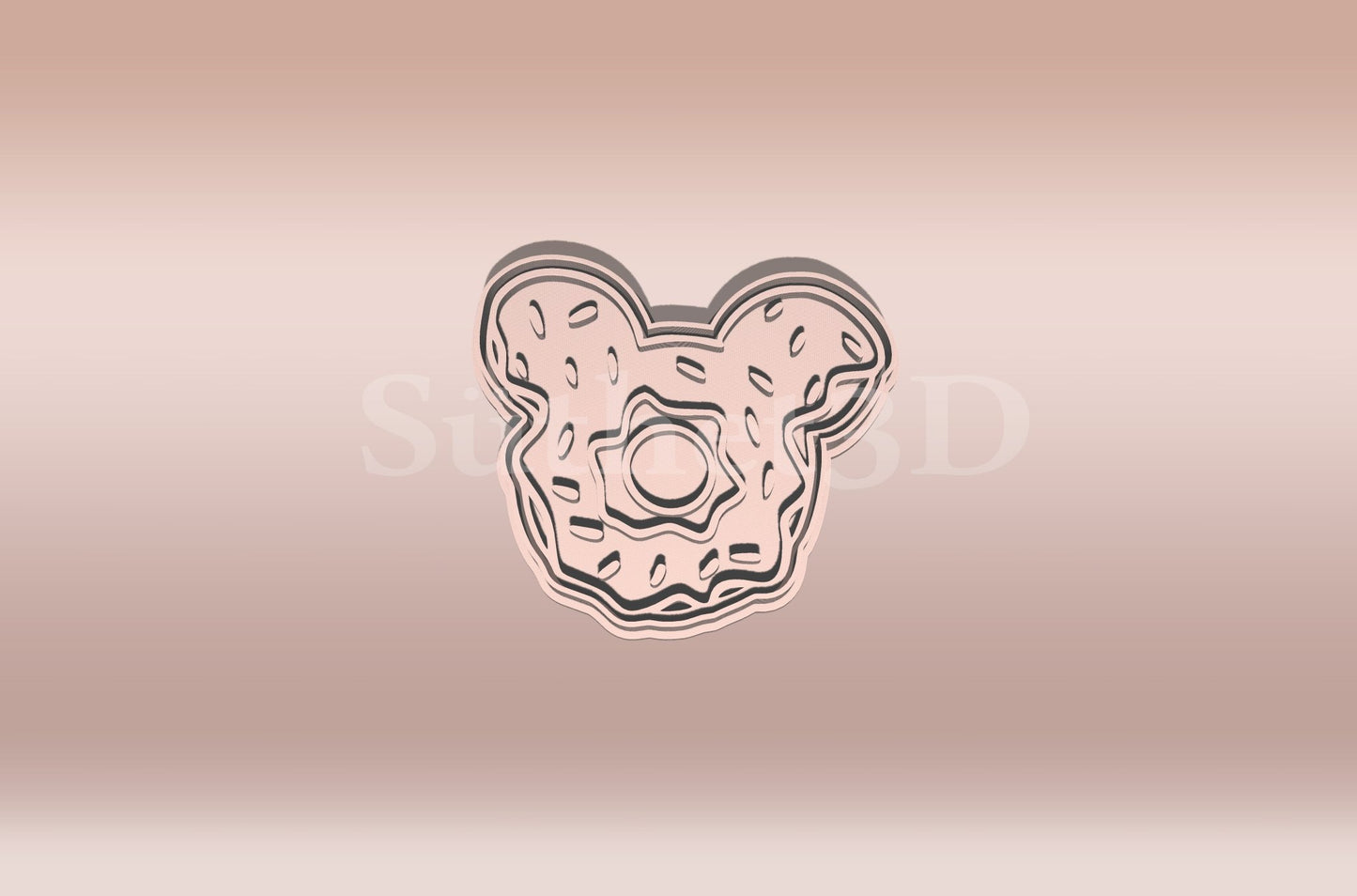 Mickey Egér stílus #4 Sütikiszúró Fánk - Süthet3d