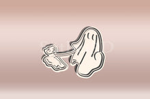 Kép betöltése a galériamegjelenítőbe: Szellem Kutyát Sétáltat Sütikiszúró - Halloween - Süthet3d