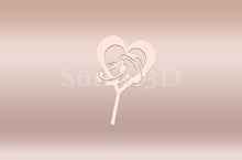 Încărcați o imagine în vizualizatorul galeriei: Szív+Gyűrű Tortabeszúró / Cupcake Díszítő - Süthet3d