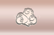 Kép betöltése a galériamegjelenítőbe: Tengerimalac Áfonyával Sütikiszúró - Állatos - Süthet3d