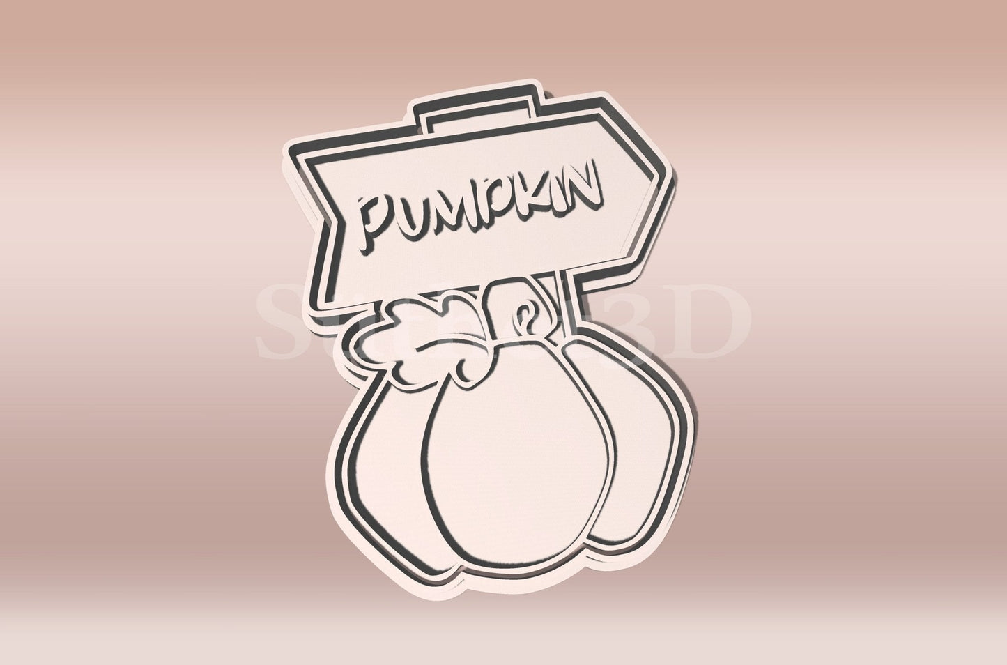 Tök Pumpkin Felirat Sütikiszúró - Halloween - Süthet3d
