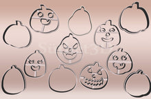 Kép betöltése a galériamegjelenítőbe: Töklámpás Halloween Linzer Sütikiszúró Szett #2 (6 darabos) - Süthet3d