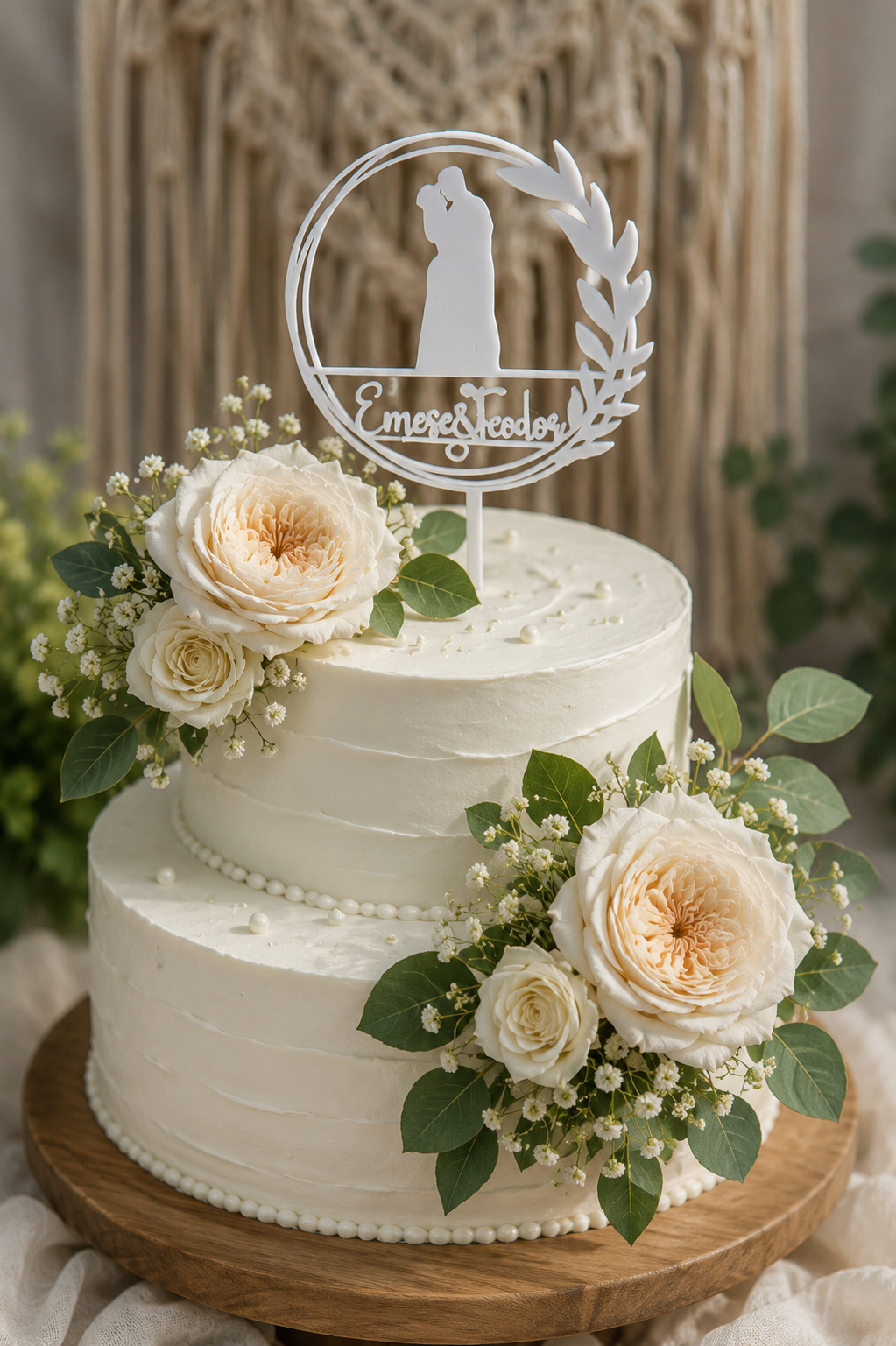 Topper pentru tort cu nume bazate pe o fotografie / Topper unic