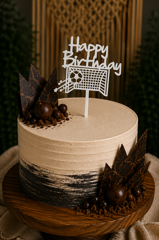 Happy Birthday focis Tortabeszúró / Cupcake Díszítő