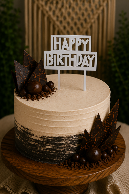 HAPPY BIRTHDAY Tortabeszúró / Cupcake Díszítő
