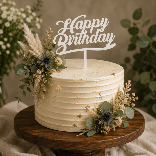 Happy Birthday5 Tortabeszúró / Cupcake Díszítő