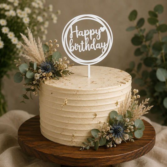 Happy Birthday3 Tortabeszúró / Cupcake Díszítő