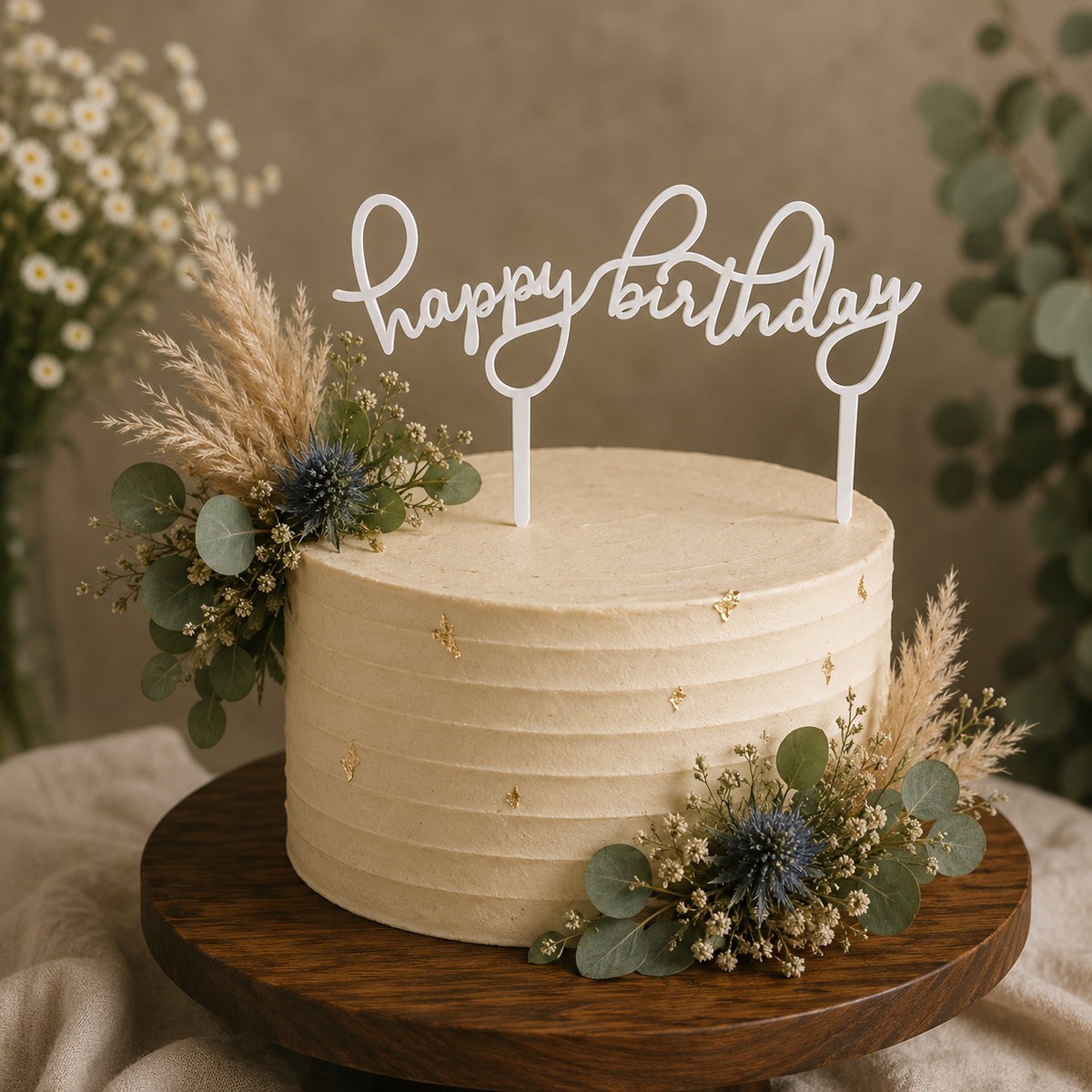 Happy Birthday Tortabeszúró / Cupcake Díszítő
