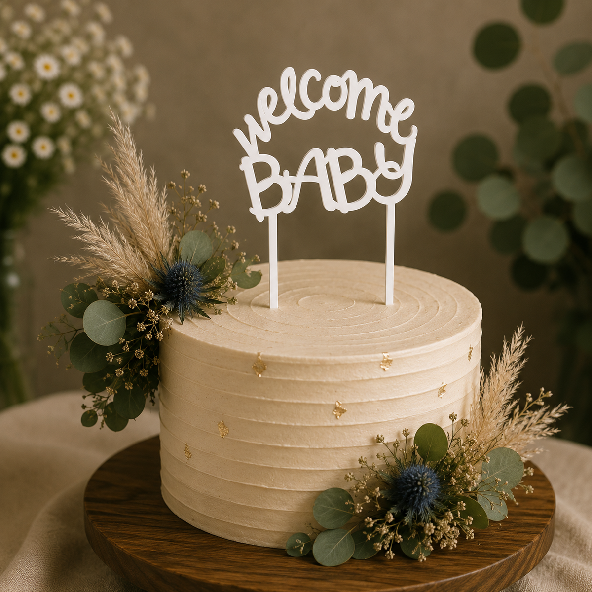 Welcome Baby Torta / Cupcake Díszítő