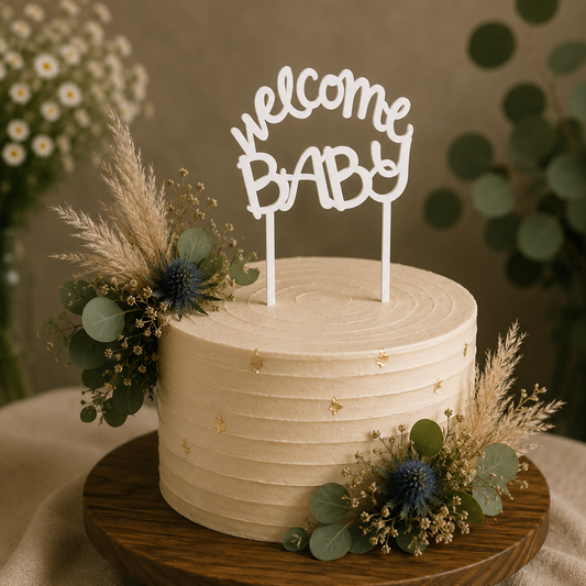 Welcome Baby Torta / Cupcake Díszítő