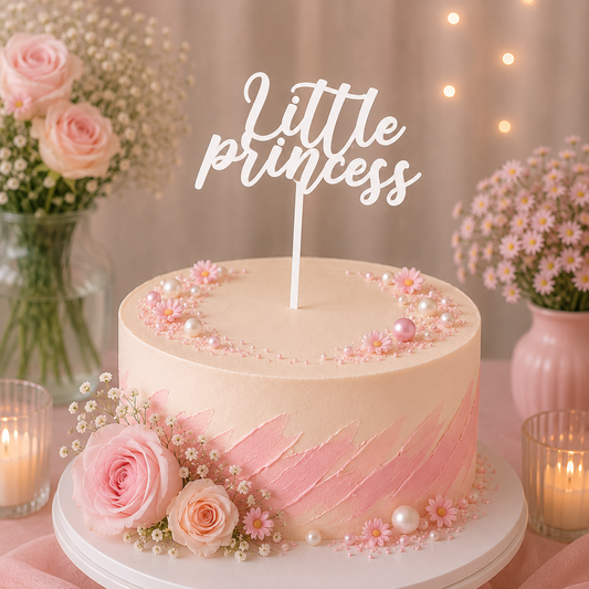 Little Princess felirat Tortabeszúró / Cupcake Díszítő