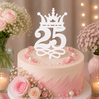 25. Szülinapi Tortabeszúró / Cupcake Díszítő
