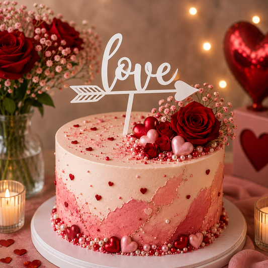 Love felirat Tortabeszúró / Cupcake Díszítő