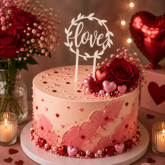 Love felirat #4 Tortabeszúró / Cupcake Díszítő