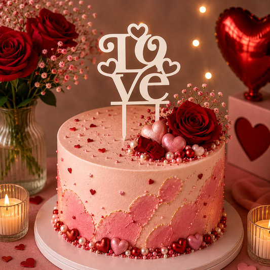 Love felirat #2 Tortabeszúró / Cupcake Díszítő
