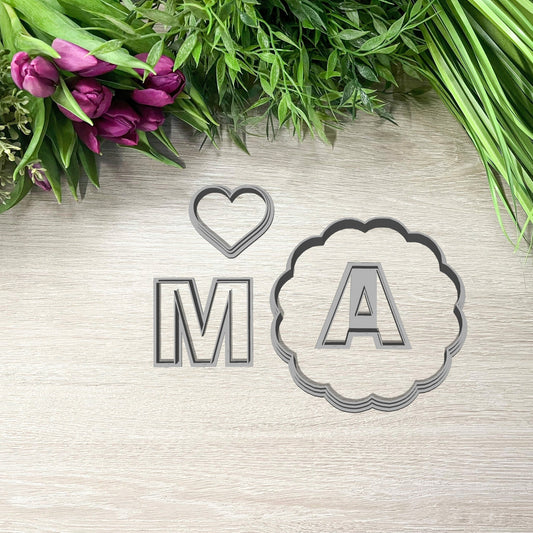 Anyák napi "Mama" felirat Linzer Kiszúró Szett - Süthet3d