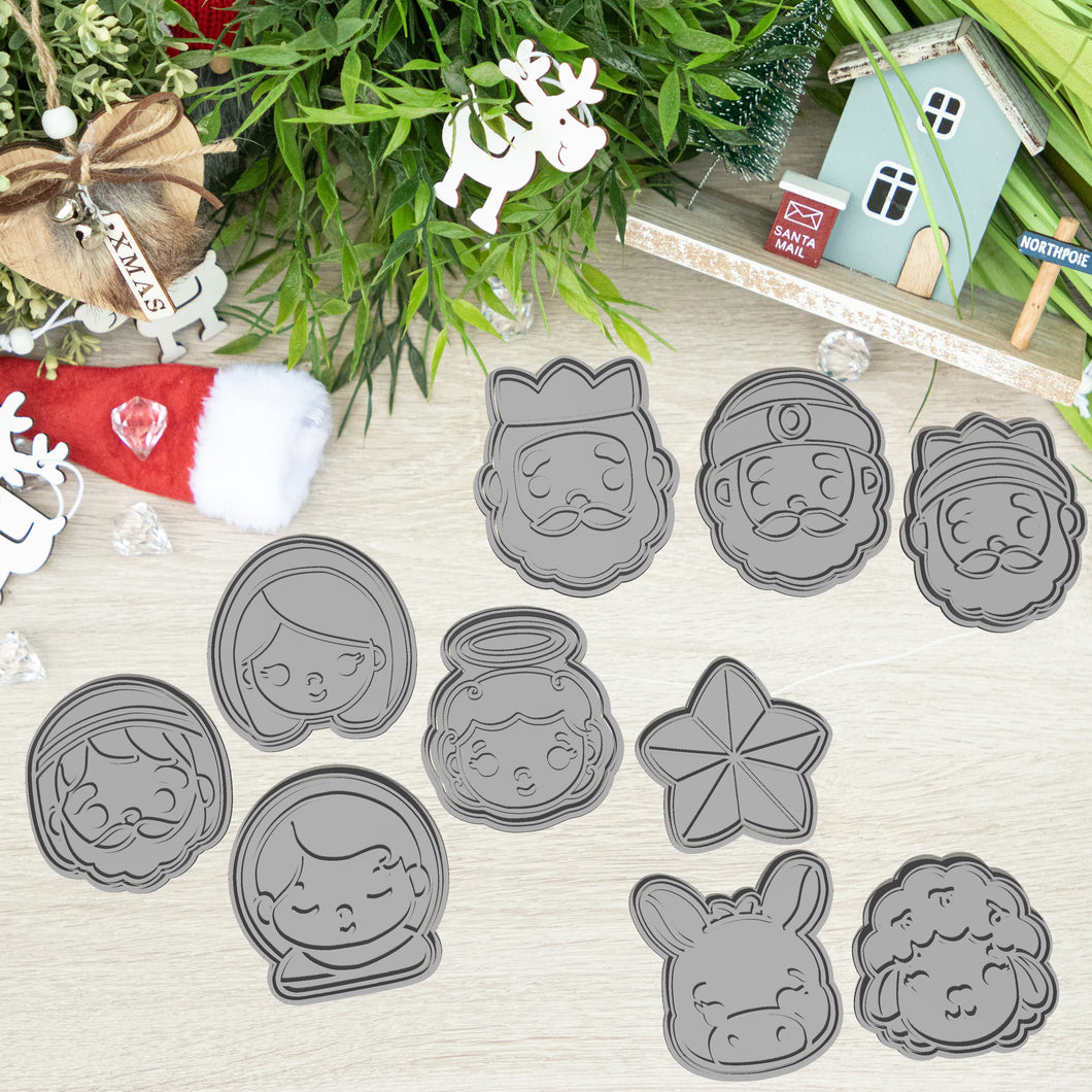 Bethlehem Set complet mare de tăiat prăjituri de Crăciun