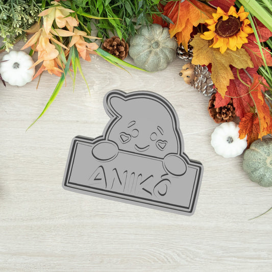Egyedi Halloween Szellem Sütikiszúró Saját Névvel - Süthet3d