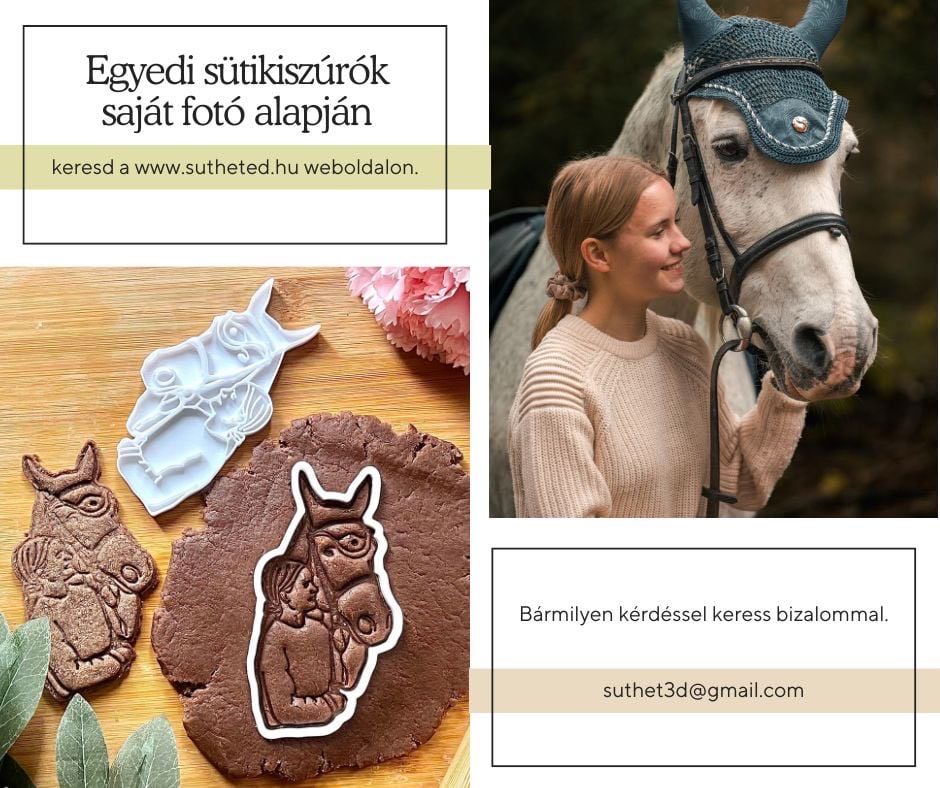 Egyedi Sütikiszúró Saját Fénykép Alapján 1 Emberről+ 1 Kiskedvencről - Süthet3d