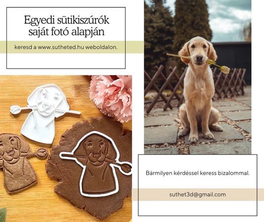 Egyedi Sütikiszúró Saját Fénykép Alapján 1 Kiskedvencről - Süthet3d