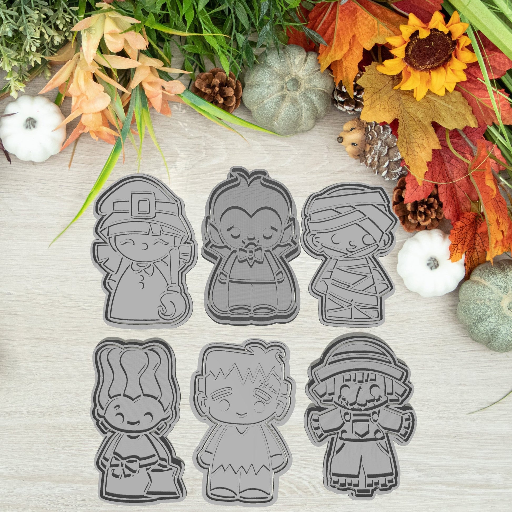 Halloweeni Karakterek Sütikiszúró Szett 6db - Halloween - Süthet3d