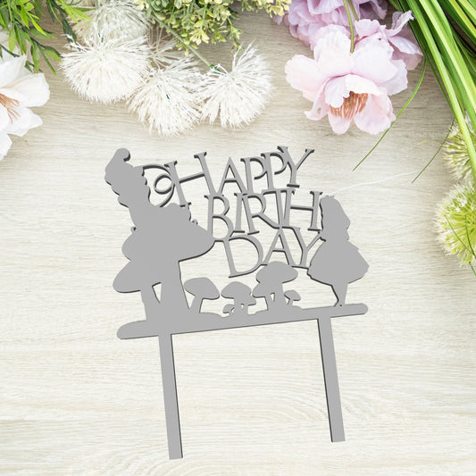 Happy Birthday Csodaország Tortabeszúró / Cupcake Díszítő - Süthet3d