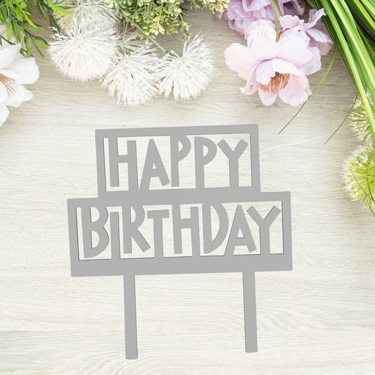 HAPPY BIRTHDAY Tortabeszúró / Cupcake Díszítő - Süthet3d