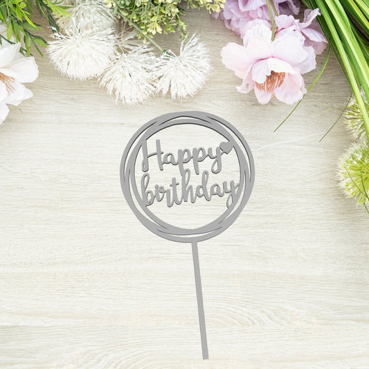 Happy Birthday3 Tortabeszúró / Cupcake Díszítő - Süthet3d